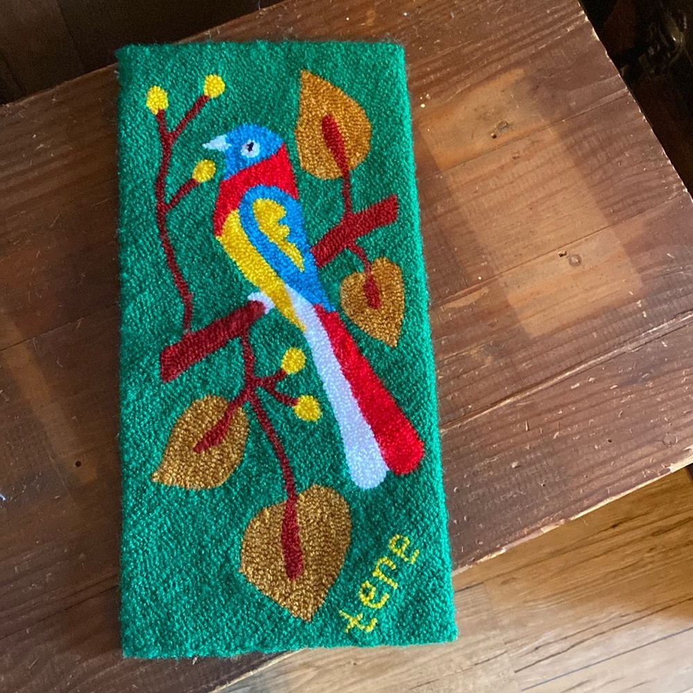 Wall hanging, TERE  Guajiro Artesania  tapestry, colorful bird